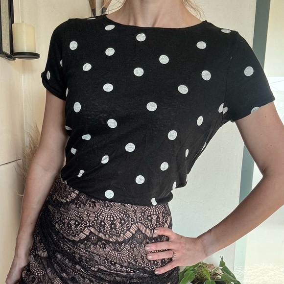 Sezane linen polka dot t shirt - Picture 9 of 9